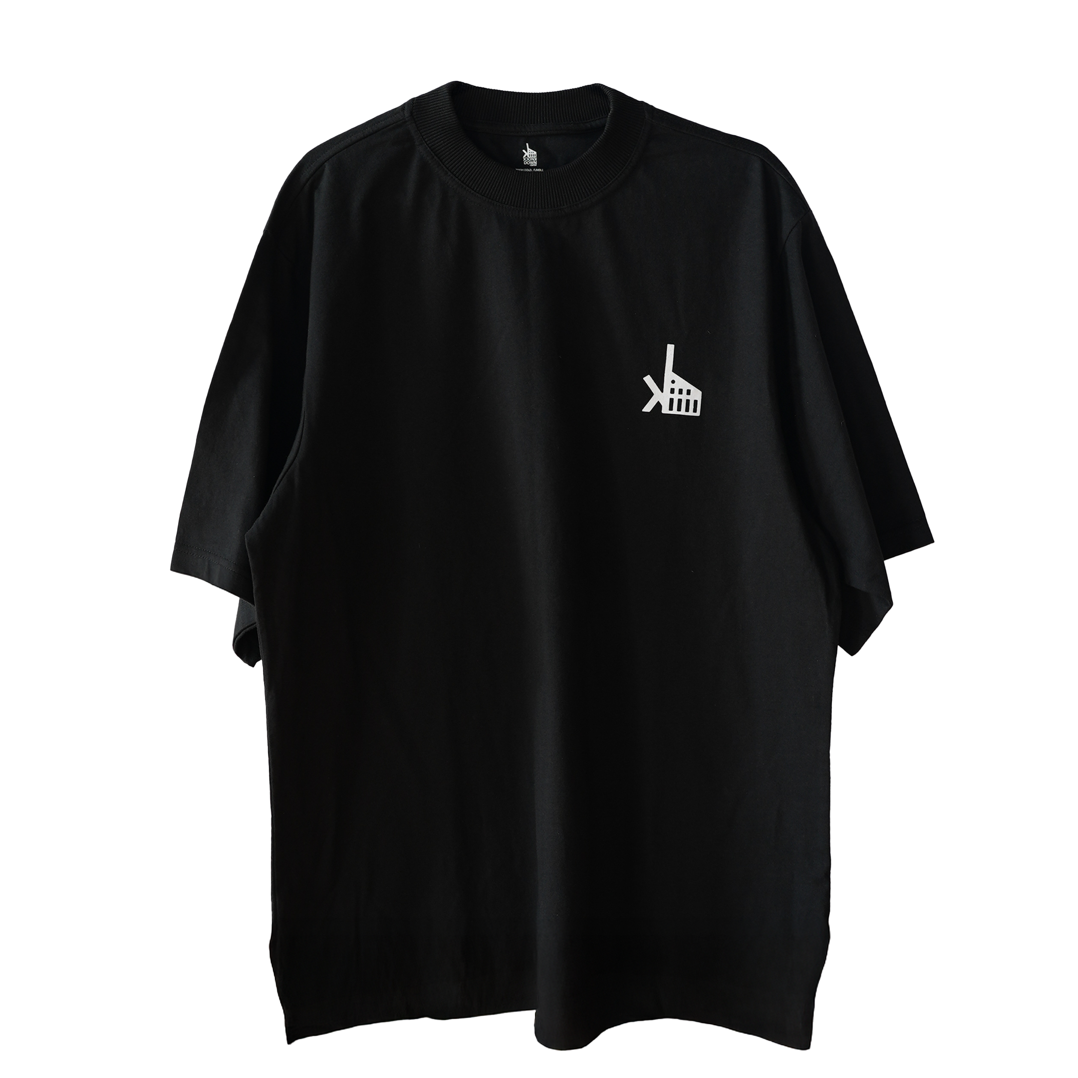 Oversized Mock-Neck Black Tee 2025