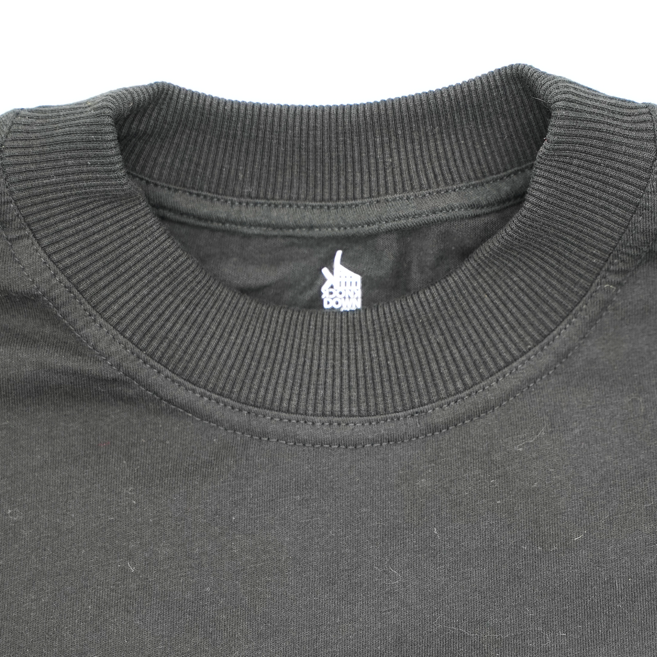 Oversized Mock-Neck Black Tee 2025