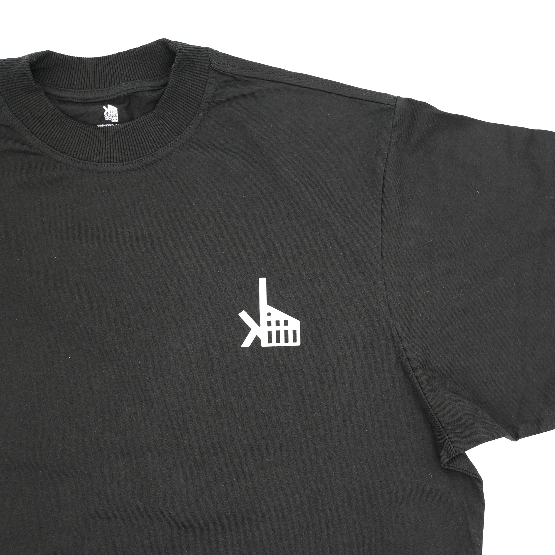 Oversized Mock-Neck Black Tee 2025