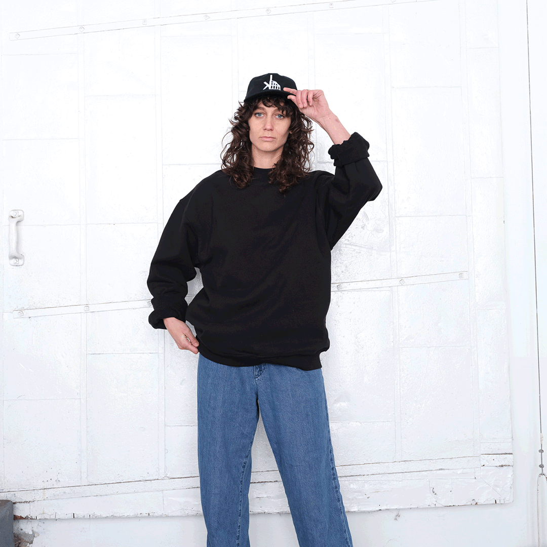 Heavy Crewneck Black Sweatshirt 2025